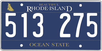 RI license plate 513275
