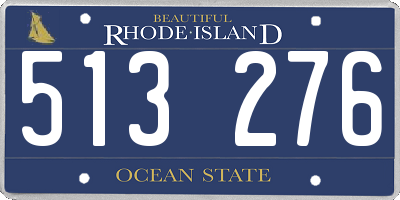 RI license plate 513276