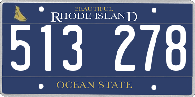 RI license plate 513278