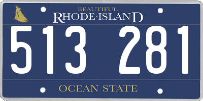 RI license plate 513281