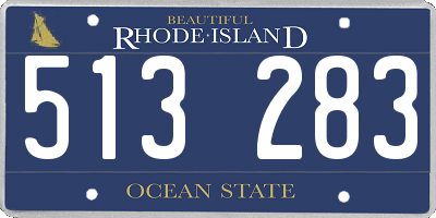 RI license plate 513283