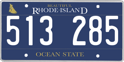 RI license plate 513285