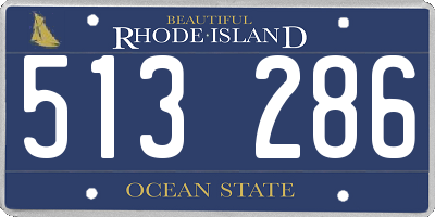 RI license plate 513286