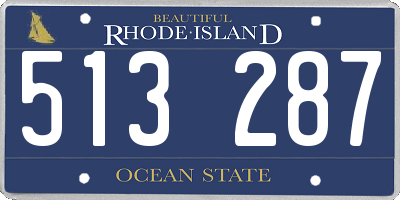 RI license plate 513287