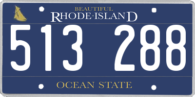 RI license plate 513288