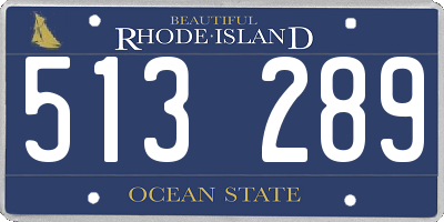 RI license plate 513289