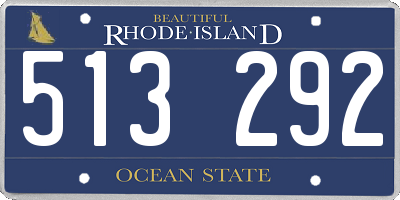 RI license plate 513292