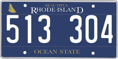 RI license plate 513304