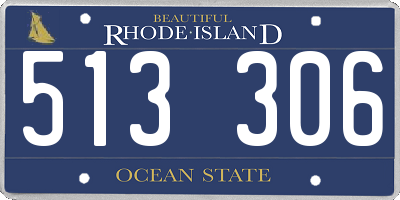 RI license plate 513306