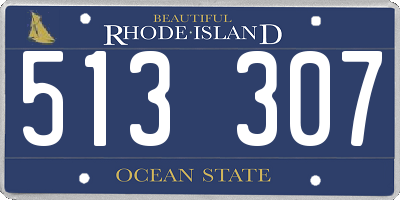 RI license plate 513307