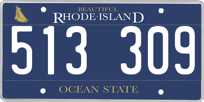 RI license plate 513309