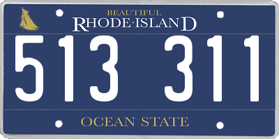 RI license plate 513311