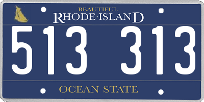 RI license plate 513313