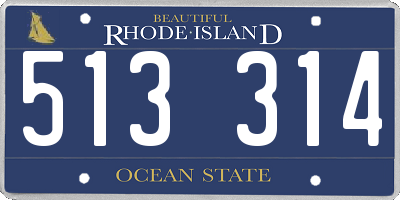 RI license plate 513314