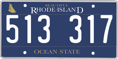 RI license plate 513317