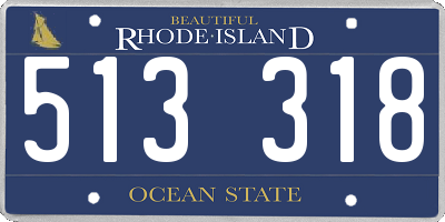 RI license plate 513318