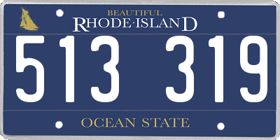 RI license plate 513319