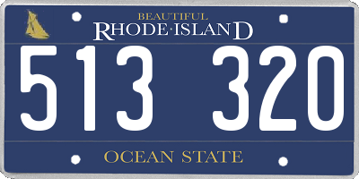 RI license plate 513320
