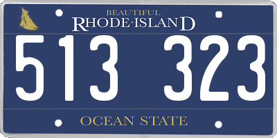 RI license plate 513323