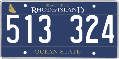 RI license plate 513324