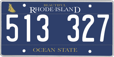 RI license plate 513327