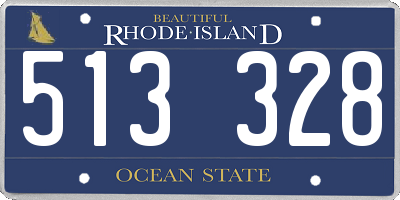 RI license plate 513328