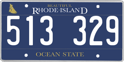 RI license plate 513329