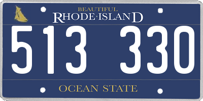 RI license plate 513330