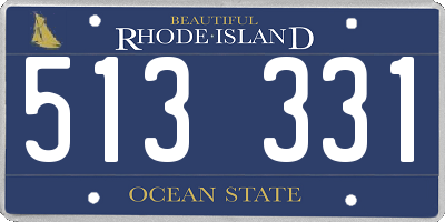 RI license plate 513331