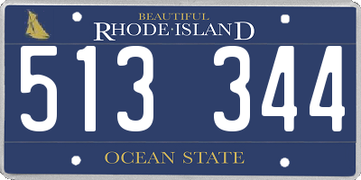 RI license plate 513344