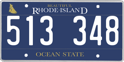 RI license plate 513348
