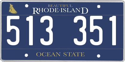RI license plate 513351