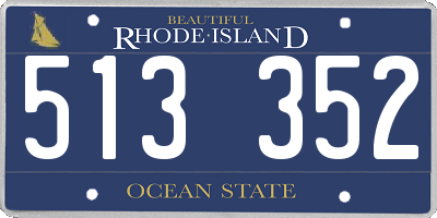 RI license plate 513352