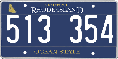 RI license plate 513354