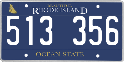 RI license plate 513356
