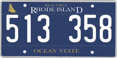 RI license plate 513358