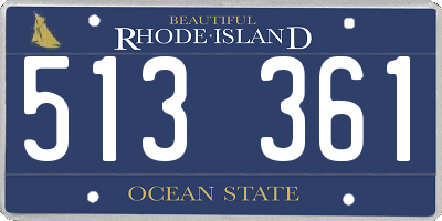 RI license plate 513361