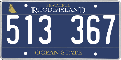 RI license plate 513367