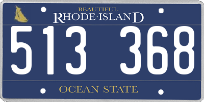 RI license plate 513368