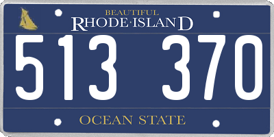 RI license plate 513370