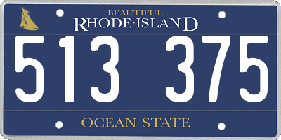 RI license plate 513375