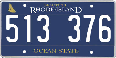 RI license plate 513376