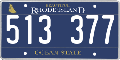 RI license plate 513377