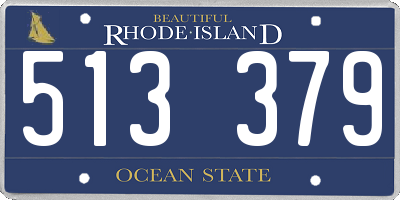 RI license plate 513379