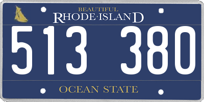 RI license plate 513380