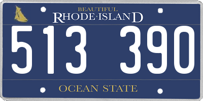 RI license plate 513390