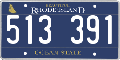 RI license plate 513391