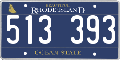 RI license plate 513393