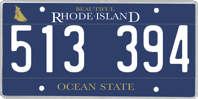 RI license plate 513394