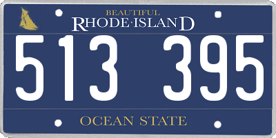 RI license plate 513395